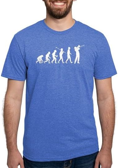 CafePress Trombone Player T Shirt Men's Deluxe Tri-Blend T-Shirt - Heather Blue