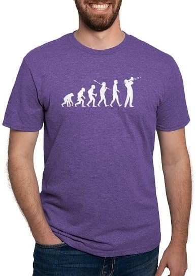 CafePress Trombone Player T Shirt Men's Deluxe Tri-Blend T-Shirt - Heather Purple