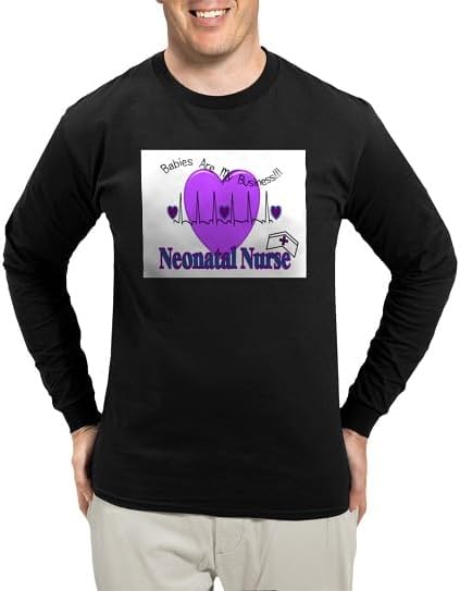 CafePress Neonatal/NICU Nurse Long Sleeve T Shirt Unisex Cotton Long Sleeve T-Shirt - Black