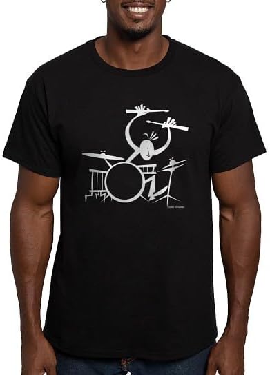 CafePress Whitedrum T Shirt Men's Semi-Fitted Classic Cotton T-Shirt - Black