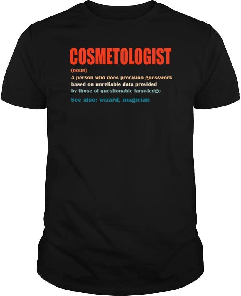 Cosmetologist Precision Queswork Job Title Vintage - Unisex Tee - Black