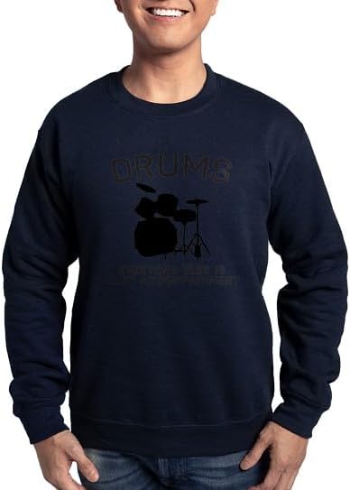 CafePress Drums Sweatshirt Classic Crew Neck Light Sweatshirt - Navy