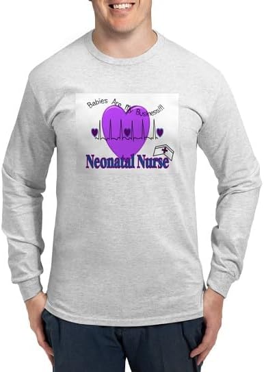 CafePress Neonatal/NICU Nurse Long Sleeve T Shirt Unisex Cotton Long Sleeve T-Shirt - Ash Gray