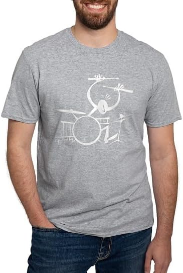 CafePress Whitedrum T Shirt Men's Semi-Fitted Classic Cotton T-Shirt - Heather Gray