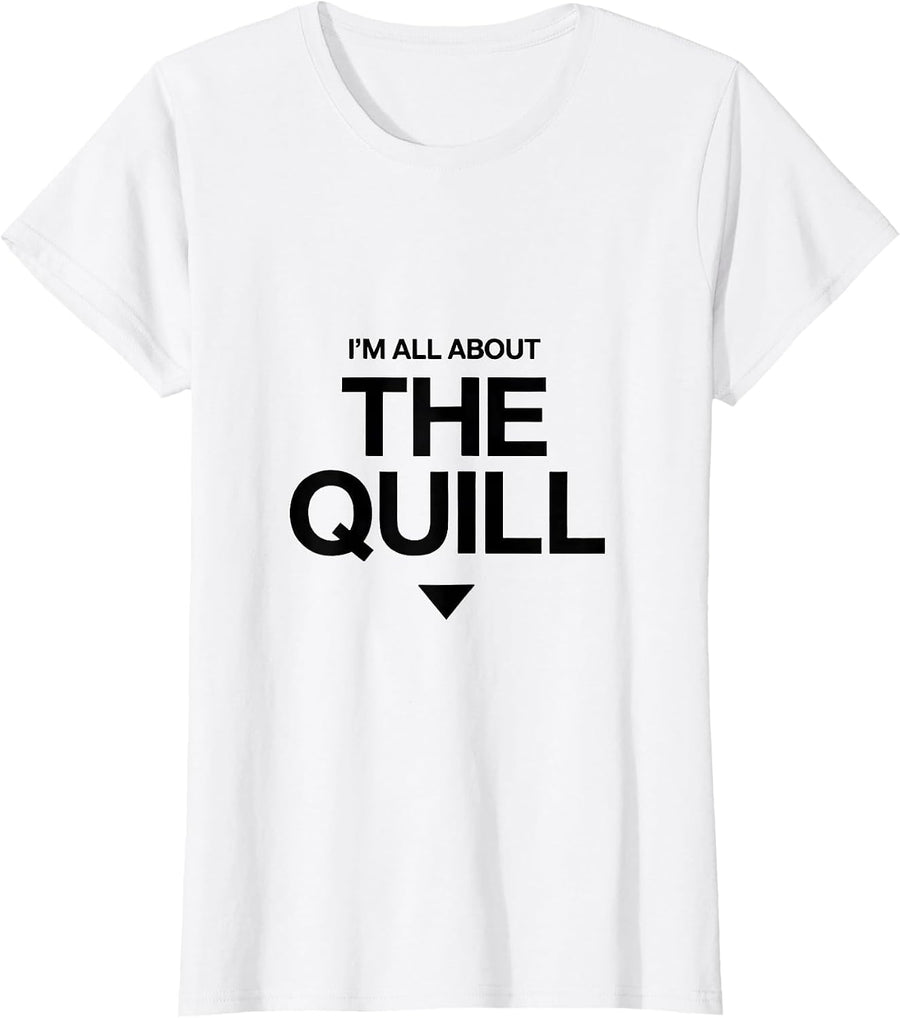 Women's I'm All About The Quill Cute Hedgehog Lover Funny Pet Humor T-Shirt - White
