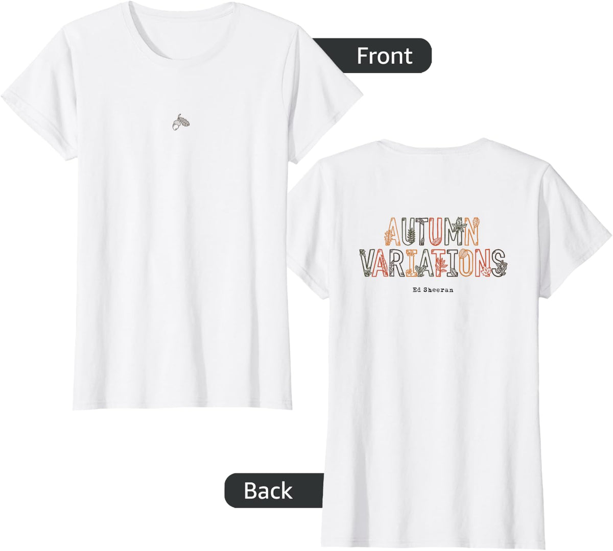 Ed Sheeran Autumn Variations Stacked T-Shirt - White