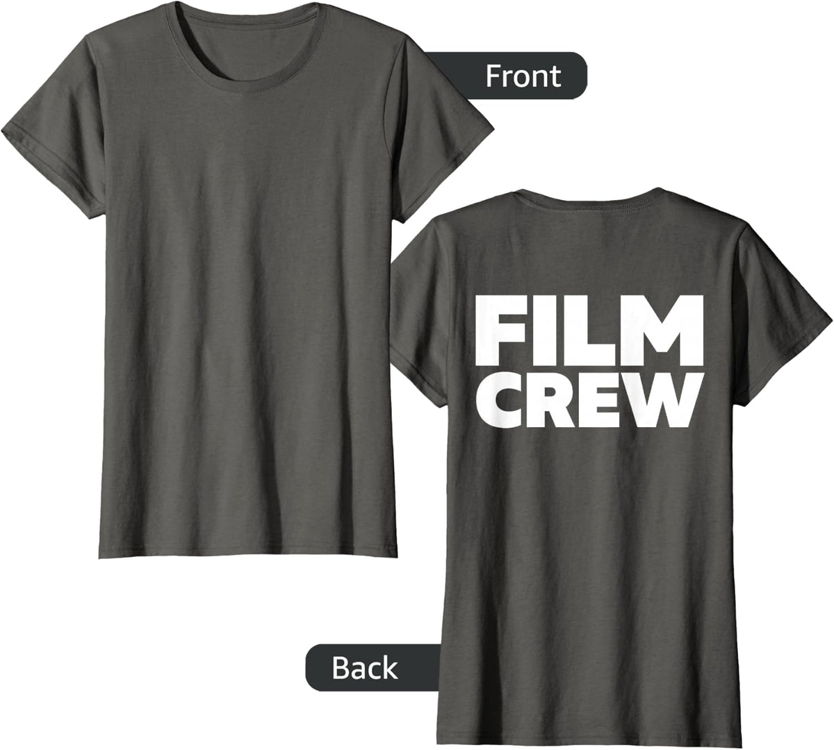 Film Crew Shirt Print On Back Filming Movie Set T-Shirt - Asphalt Grey