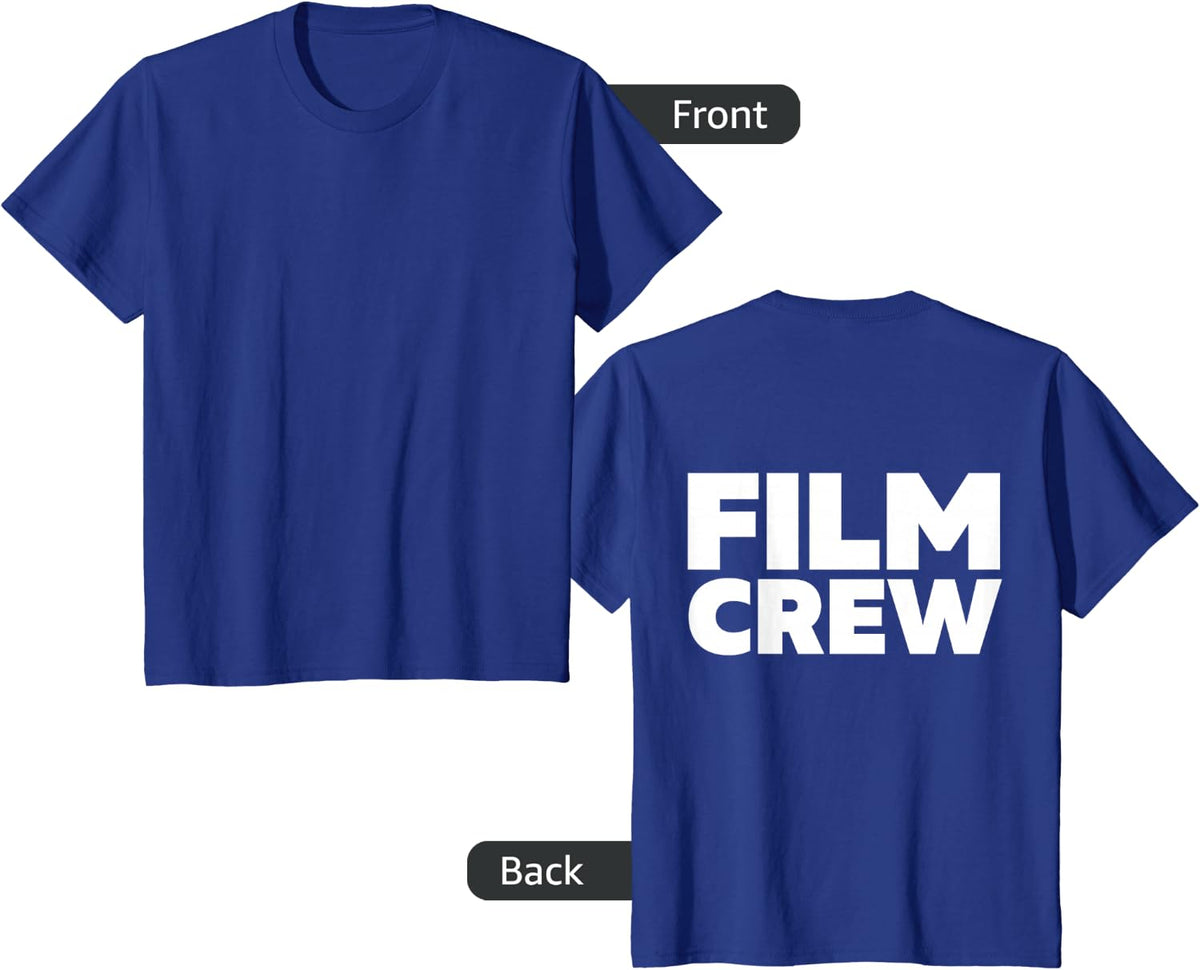Film Crew Shirt Print On Back Filming Movie Set T-Shirt - Royal Blue