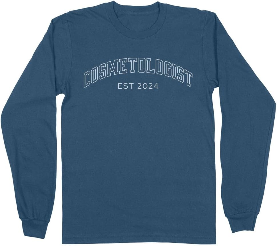 2024 Cosmetologist Long Sleeve Shirt Unisex - Indigo Blue