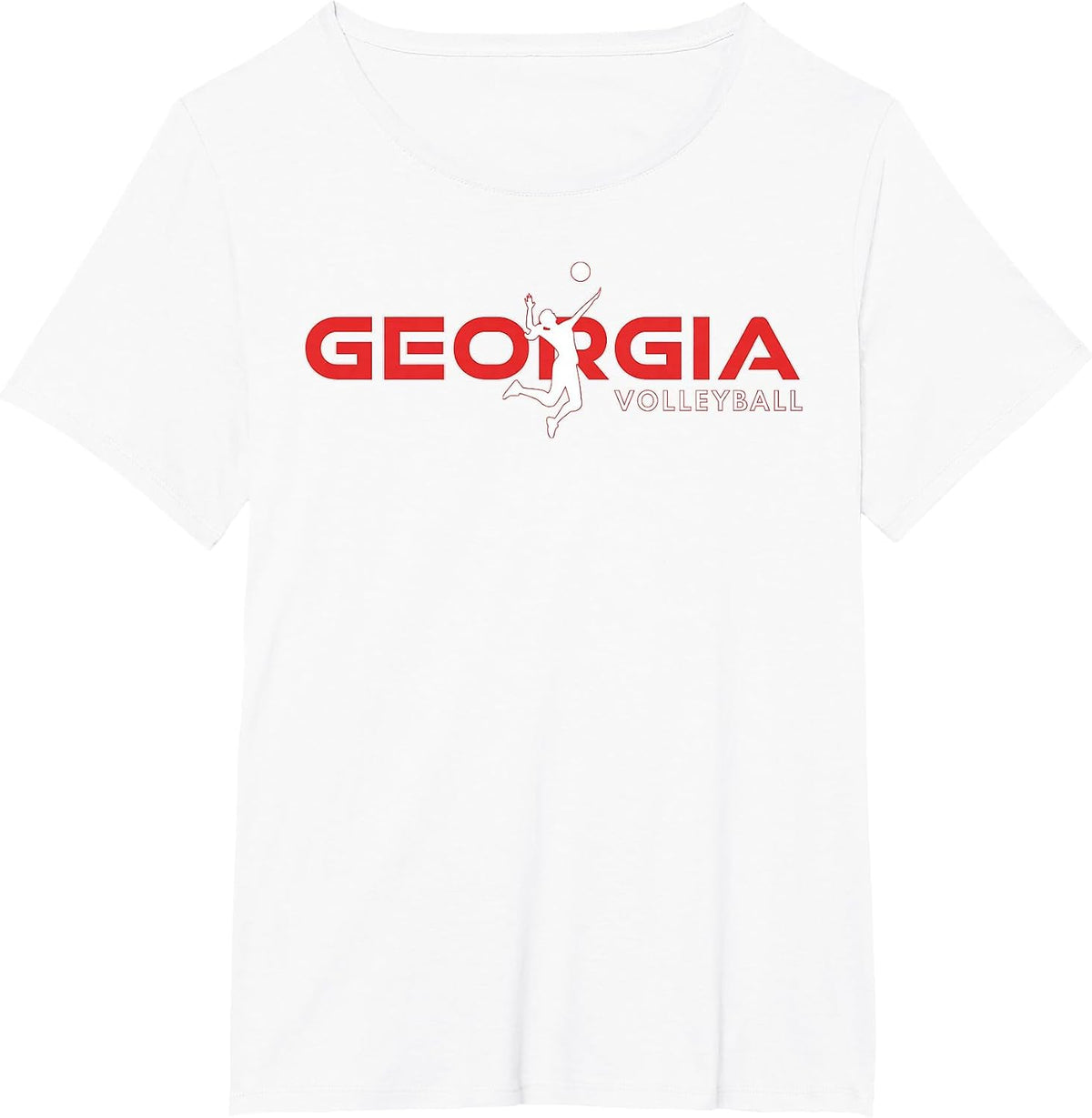 Court Game GA Girls Team Atlanta Georgia Volleyball Player T-Shirt - White