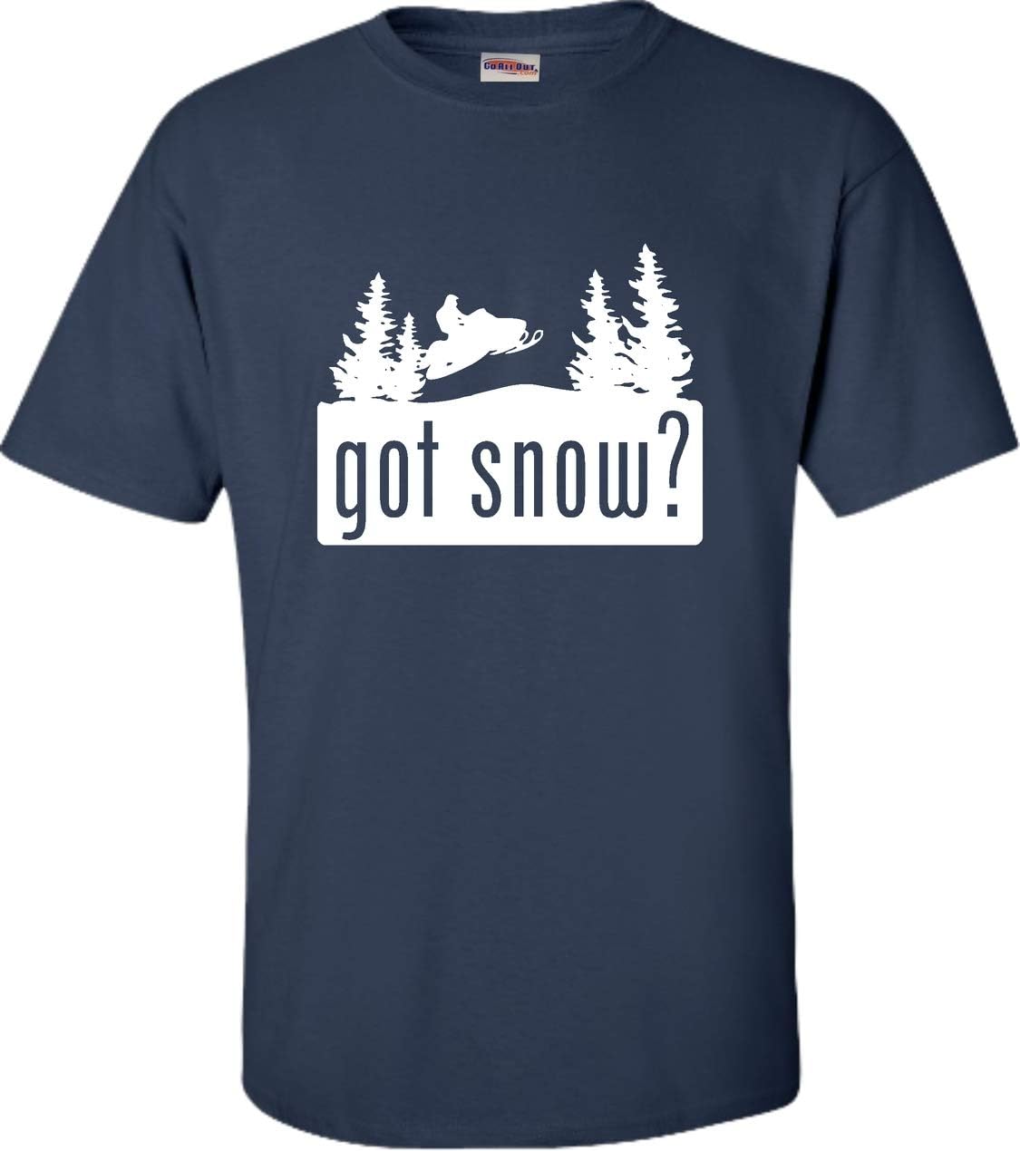 Go All Out Adult Got Snow Funny Snowmobile Lover T-Shirt - Navy Blue