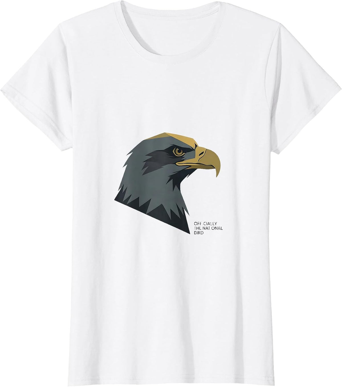 Women's Officially The National Bird Minimalist Bald Eagle Faith T-Shirt - White