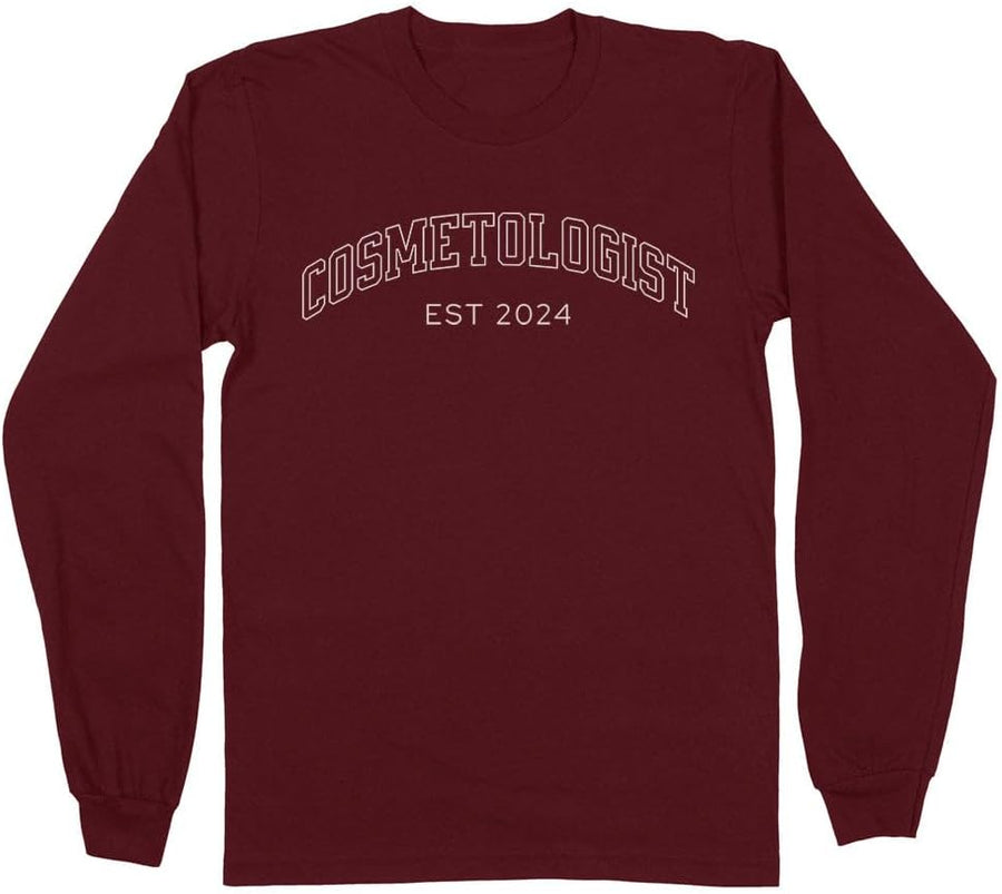 2024 Cosmetologist Long Sleeve Shirt Unisex - Maroon