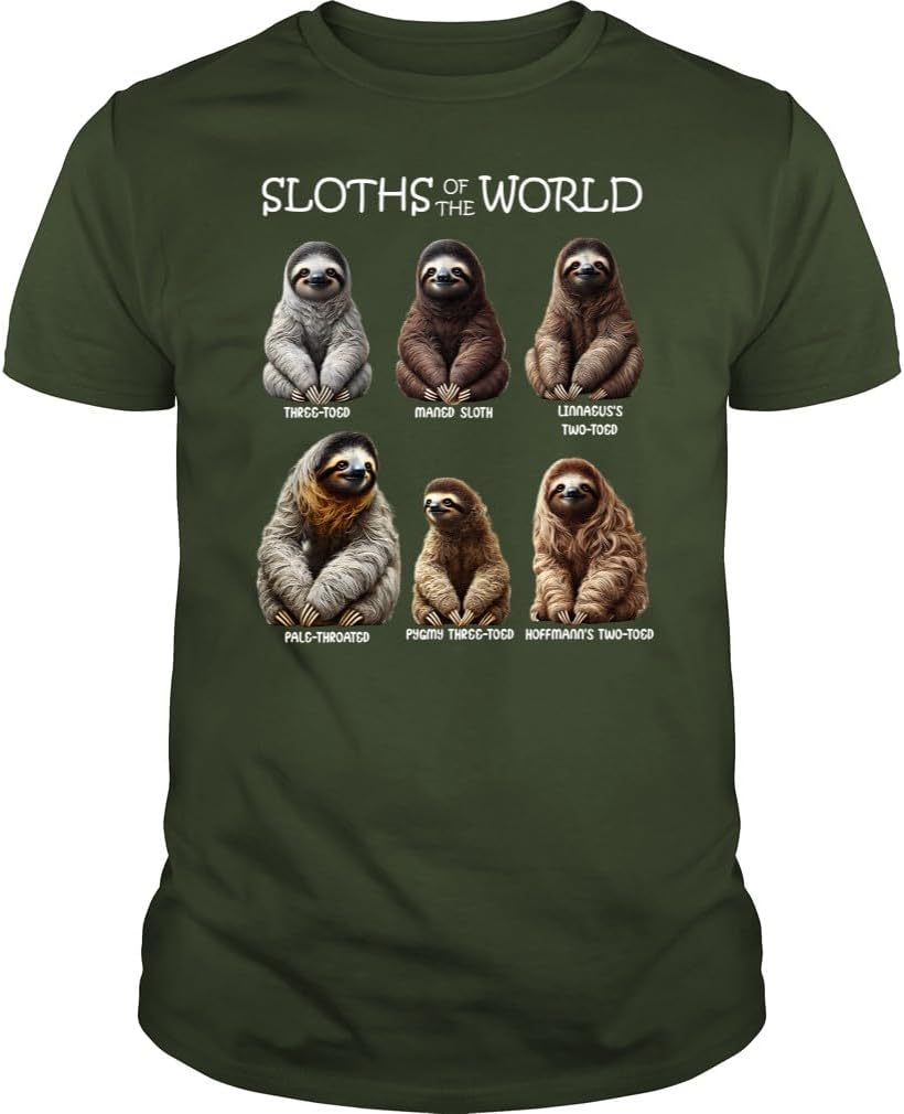 Sloth of The World Animal Lover Unisex T-Shirt - Forest