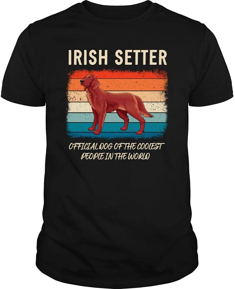 Irish Setter Official Dog Tshirt - Unisex Tee - Black