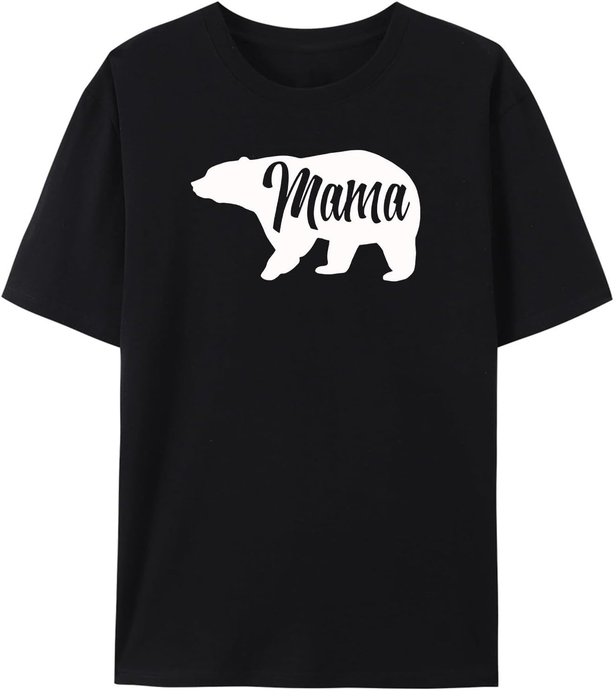 Mother's Day T-Shirts, 'Best Mom Ever' Mom & Child Cartoon, 100% Cotton for Motherhood Apparel - Black6
