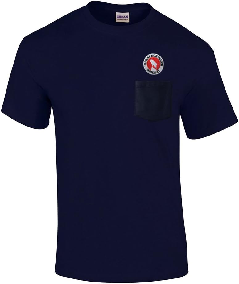 Great Northern Railway Embroidered Pocket Tee [p30] - Navy