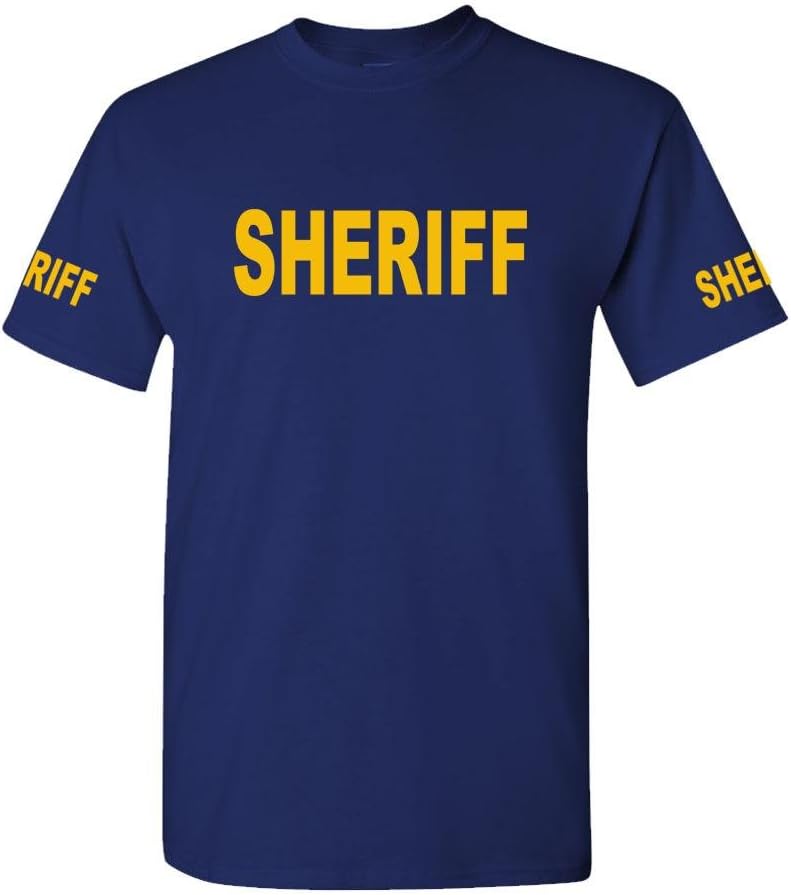 The Goozler v2 Sheriff - Law Enforcement Duty Police - Mens Cotton T-Shirt - Navy