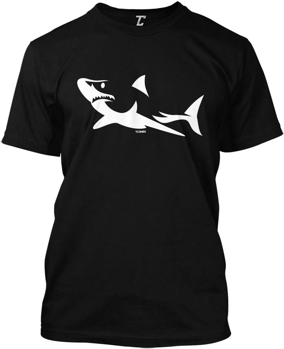 Shark Silhouette - Great White Hammerhead Men's T-Shirt - Black