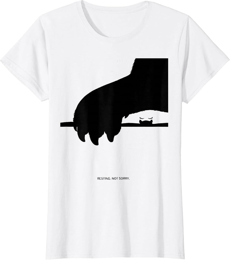 Women's Resting Not Sorry Cute Capybara Sleepybara Pajama T-Shirt - White