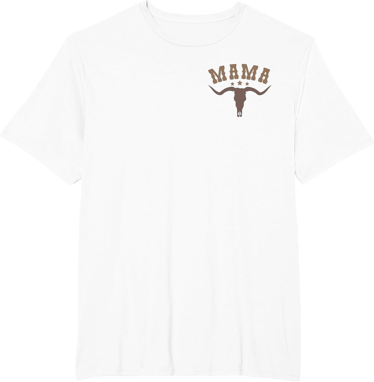 Mama Skull Highland Cow Boy Western Rodeo Family Matching T-Shirt, Men's Big and Tall, White, 2X Tall - As Pictured