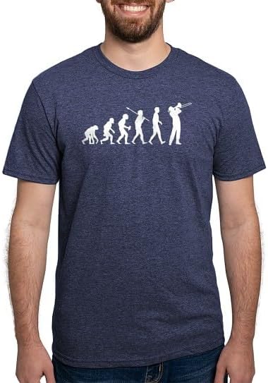 CafePress Trombone Player T Shirt Men's Deluxe Tri-Blend T-Shirt - Heather Navy