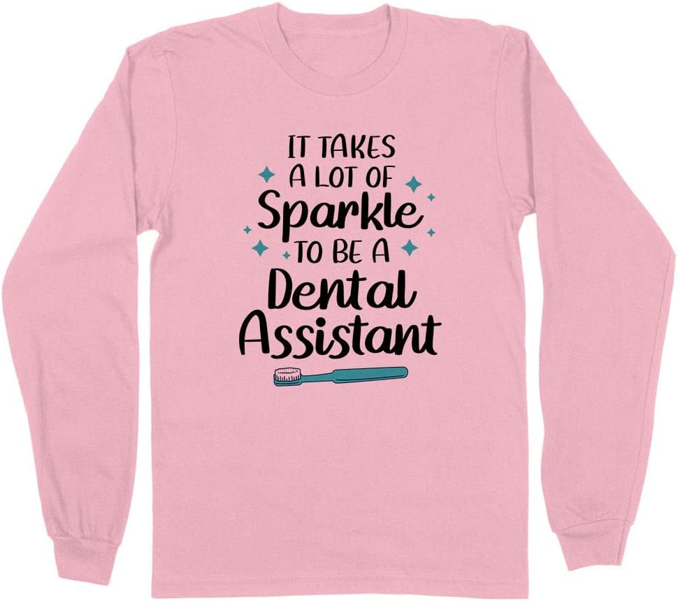 Sparkle Dental Assistant Long Sleeve Shirt Unisex - Pink