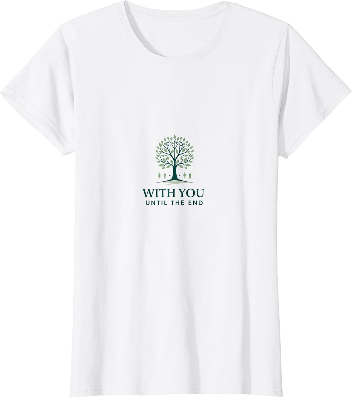 Hospice Nurse: with You Until The End Compassionate Care T-Shirt - White