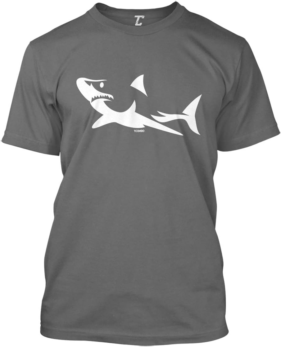 Shark Silhouette - Great White Hammerhead Men's T-Shirt - Charcoal