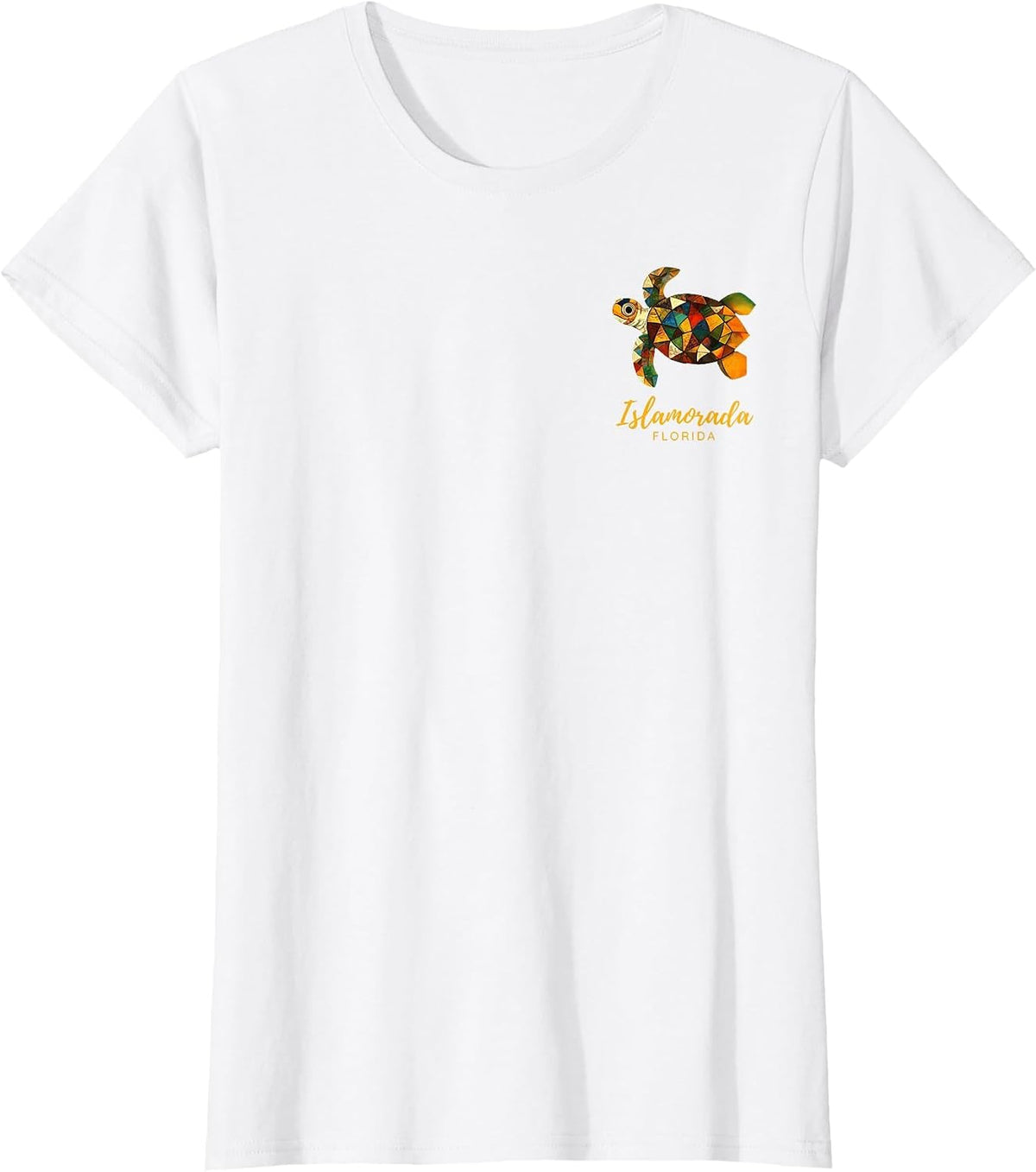 Islamorada FL Florida Keys Vintage Tribal Sea Turtle T-Shirt - White