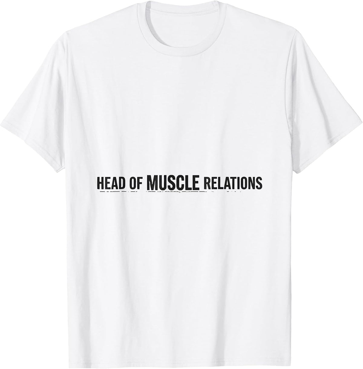 Men's Head of Muscle Relations Funny Massage Therapist T-Shirt - White