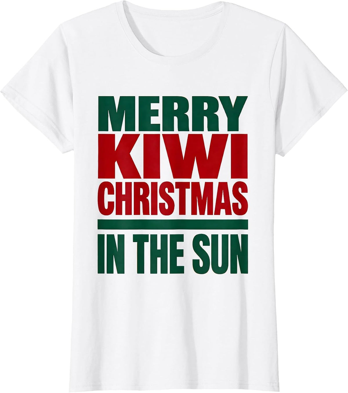 Merry Kiwi Christmas In The Sun Patriotic Kiwi Holiday T-Shirt - White