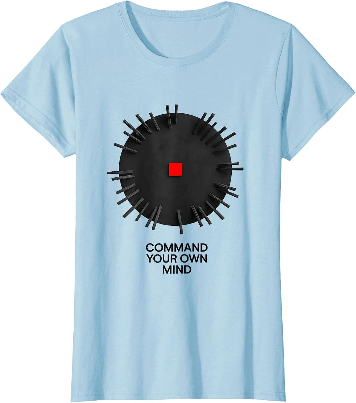 Command Your Own Mind Geometric Stoic Philosophy Quote T-Shirt - Baby Blue