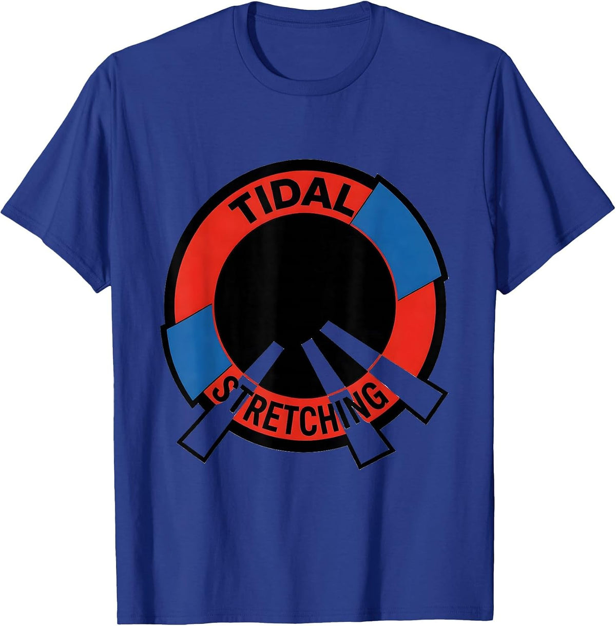 Tidal Stretching Bauhaus Modernist Black Hole Astrophysics T-Shirt - Royal Blue