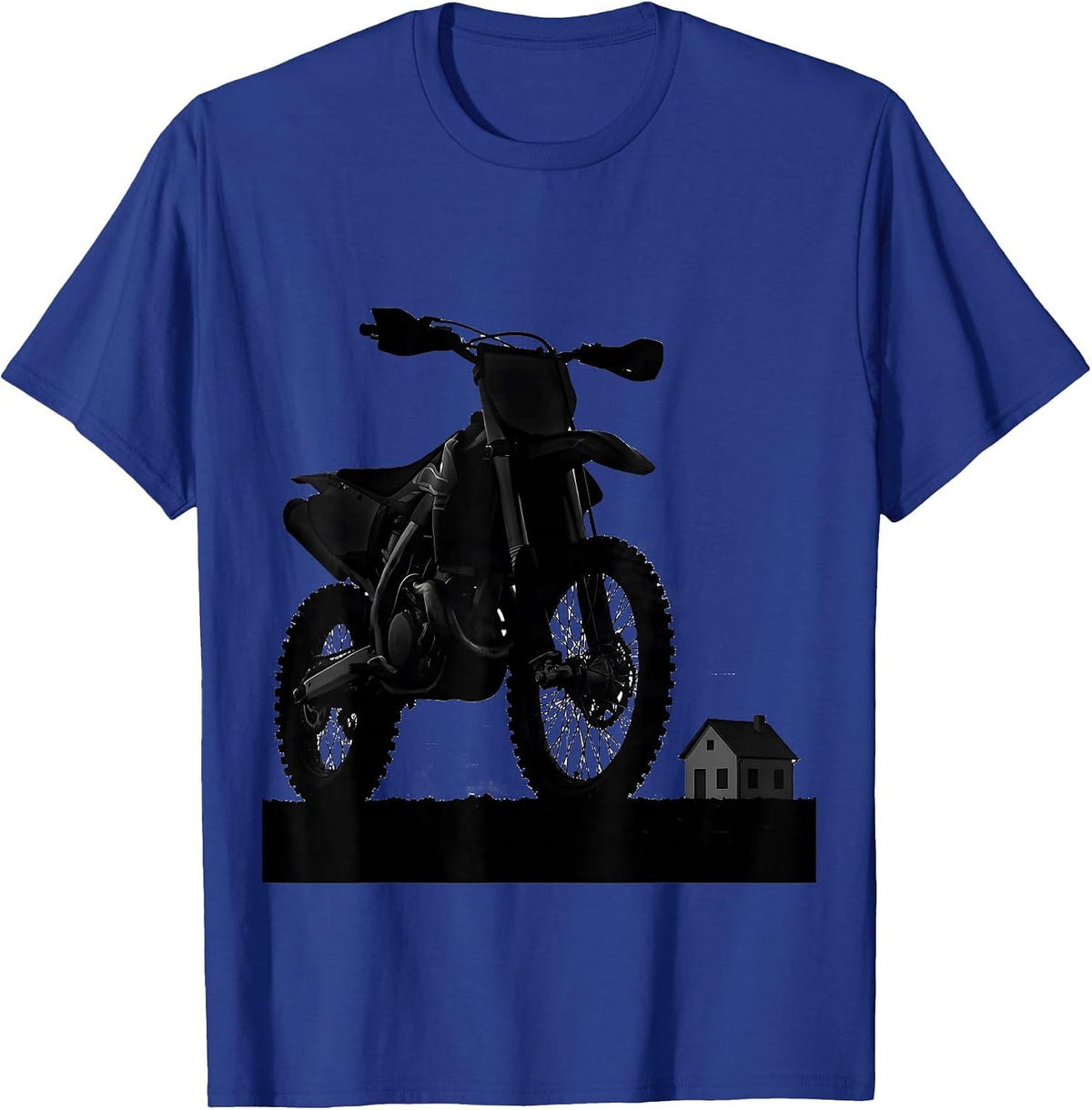 Dirt Bike Silhouette Biker Motocross Rider Gift T-Shirt - Royal Blue