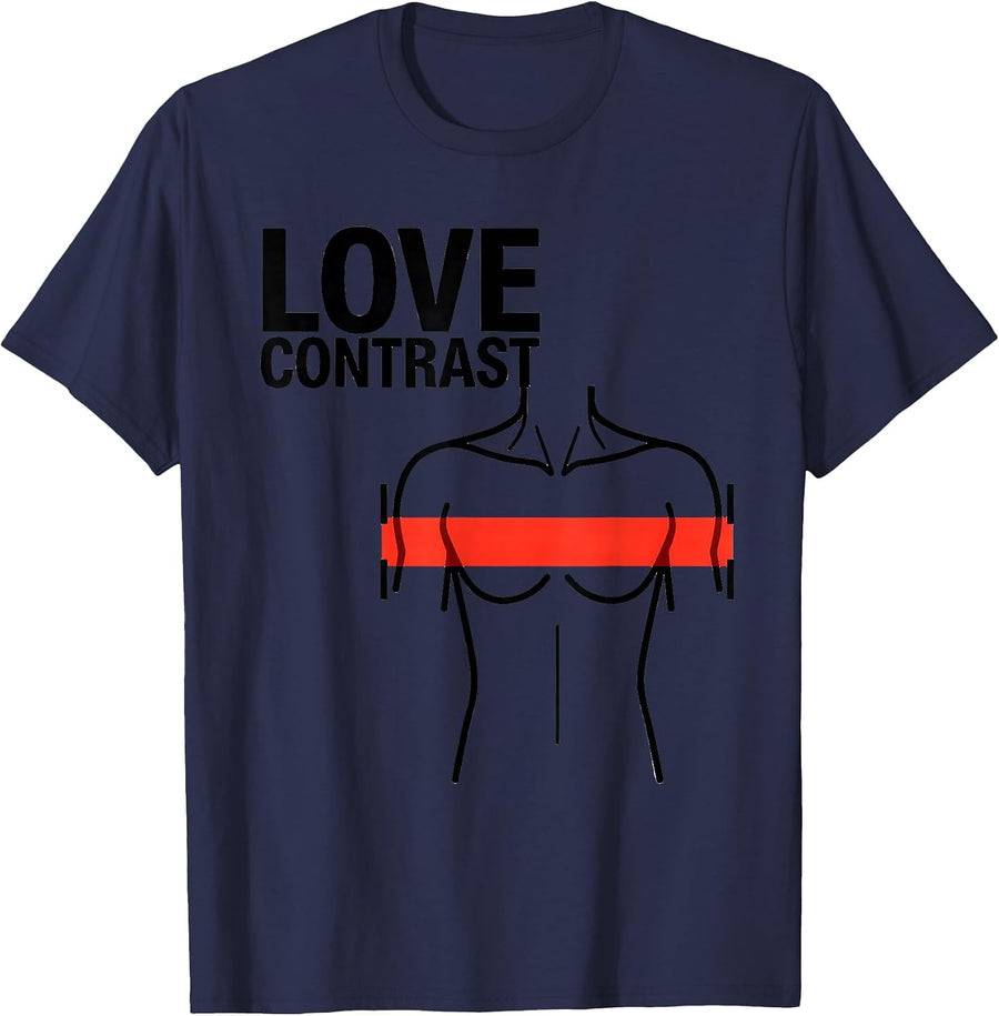 Love Contrast Swiss International Radiology Tech Valentine T-Shirt - Navy Blue