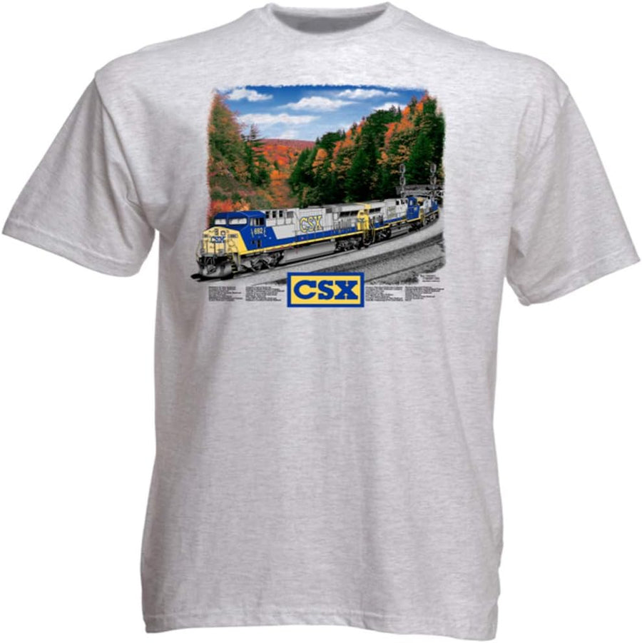 Daylight Sales CSX AC6000 Authentic Railroad T-Shirt Tee Shirt [22] - Kids Grey
