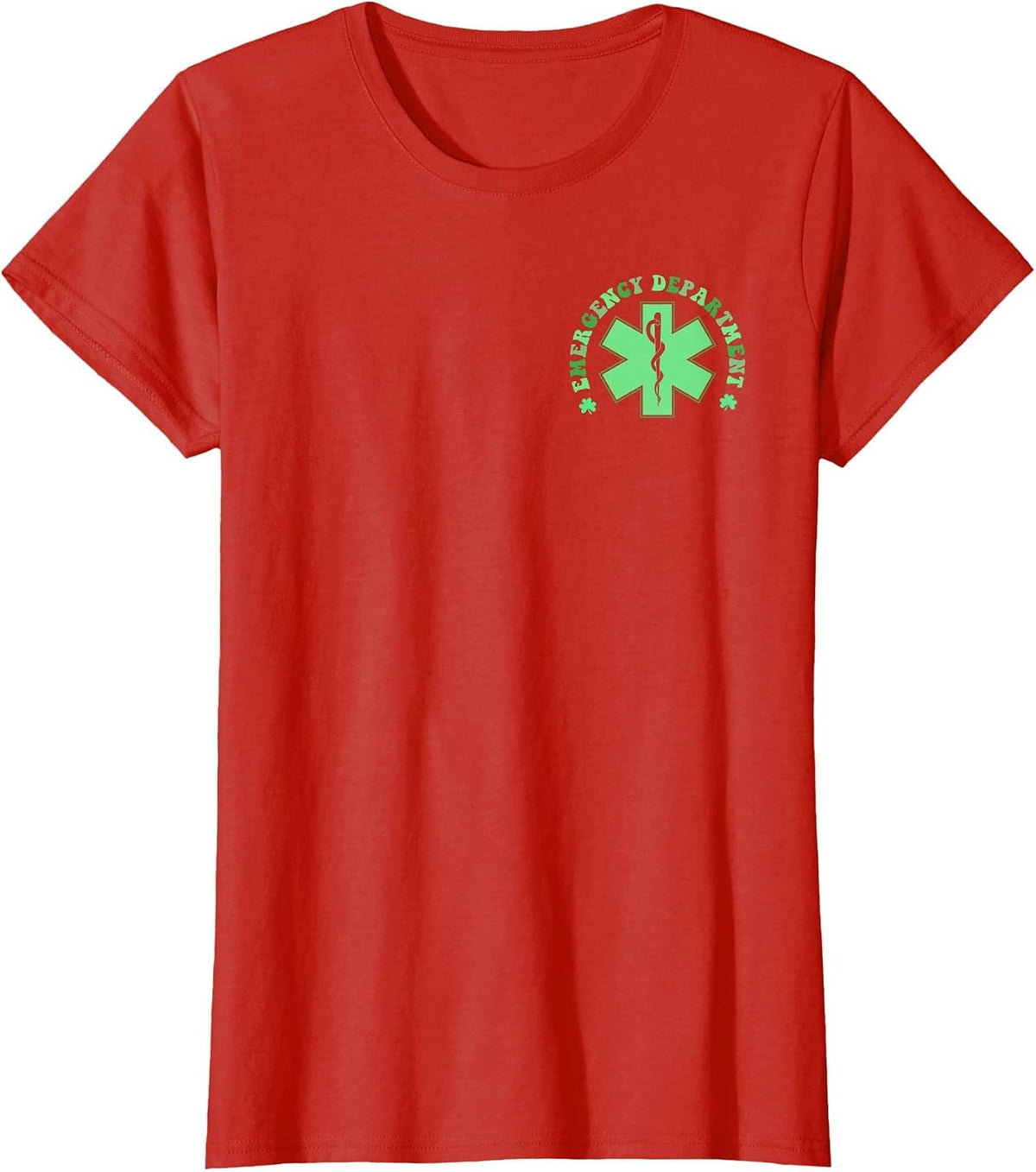 Retro Emergency Department ER Nurse St Patricks Day T-Shirt - Red