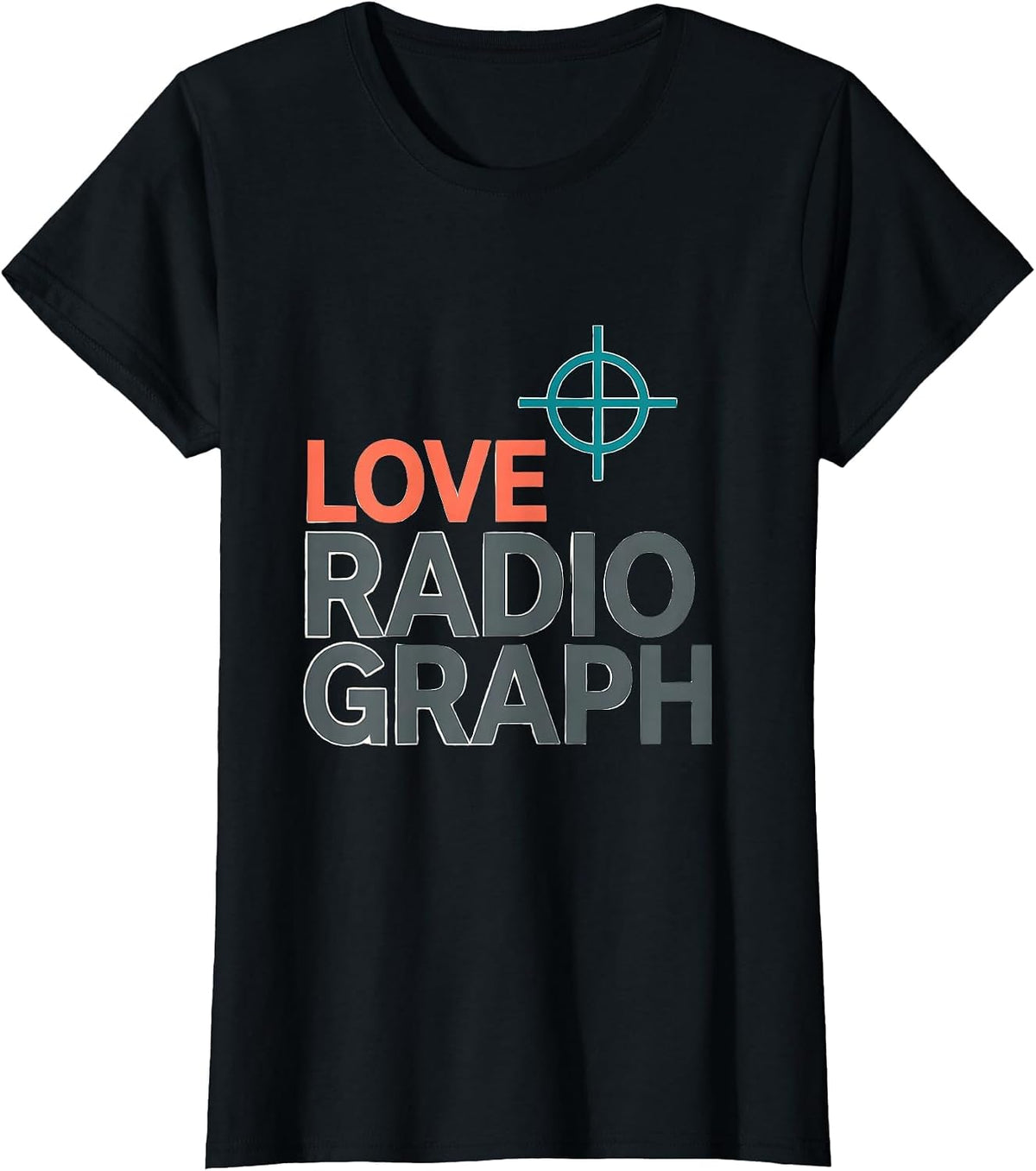 Women's Love Radiograph Funny Radiology Tech Valentine Skeleton T-Shirt - Black