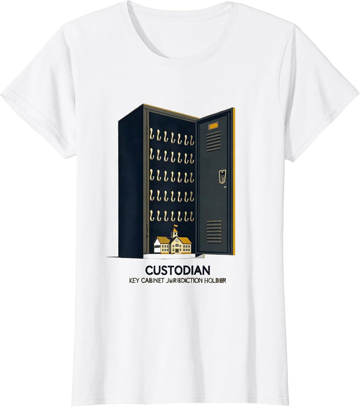 Custodian: Key Cabinet Jurisdiction Holder Funny T-Shirt - White