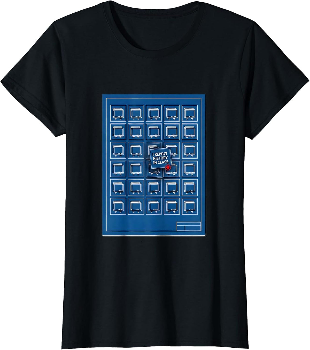 I Repeat History In Class Funny History Teacher Gift T-Shirt - Black