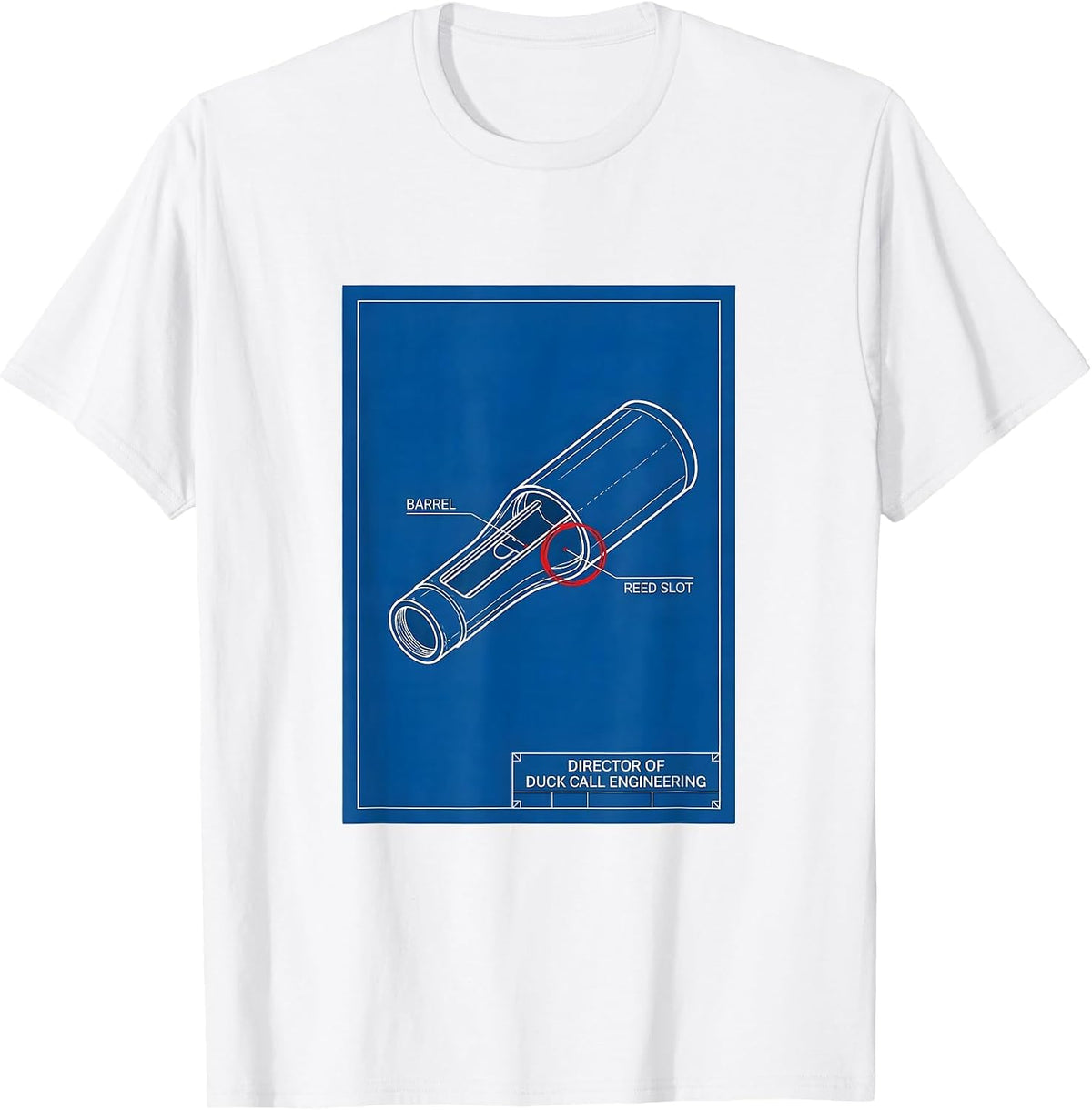 Men's Director Of Duck Call Engineering Funny Duck Hunter Hunting T-Shirt - White