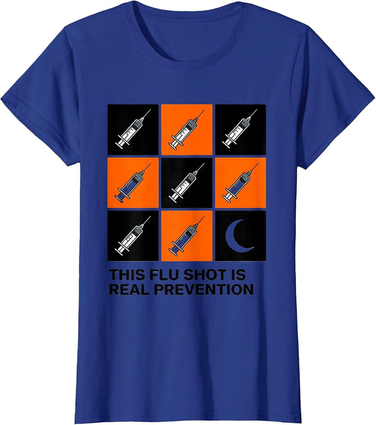 Women's This Flu Shot Is Real Prevention Funny Nurse Doctor T-Shirt - Royal Blue