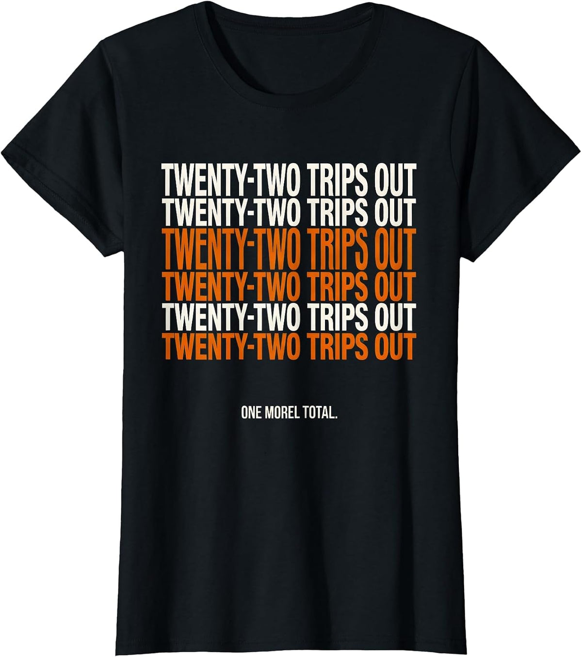 Twenty-Two Trips Out One Morel Total Funny Morel Hunter Gift T-Shirt - Black