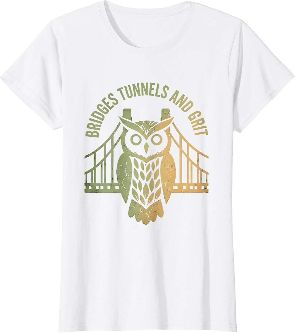 Bridges Tunnels and Grit New York Design T-Shirt - White