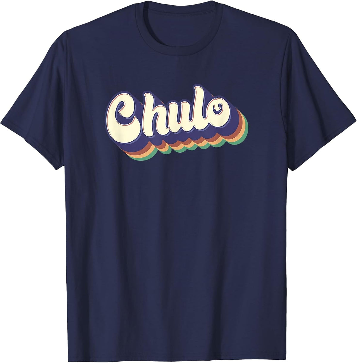 Chulo Latino Men's Boys Retro Spanish Mexico T-Shirt - Navy Blue