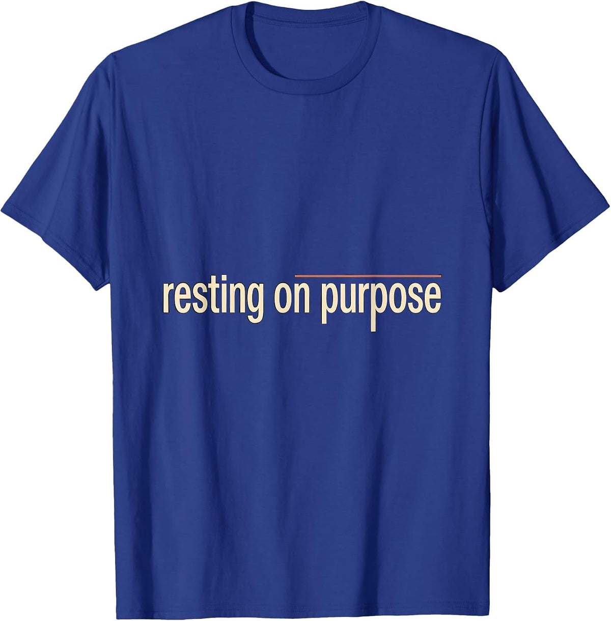 Resting On Purpose Cute Capybara Sleepybara Sleepwear Gift T-Shirt - Royal Blue