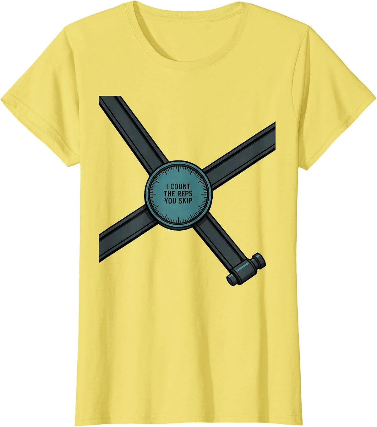 Women's I Count The Reps You Skip Funny Physical Therapist PT Humor T-Shirt - Lemon Yellow