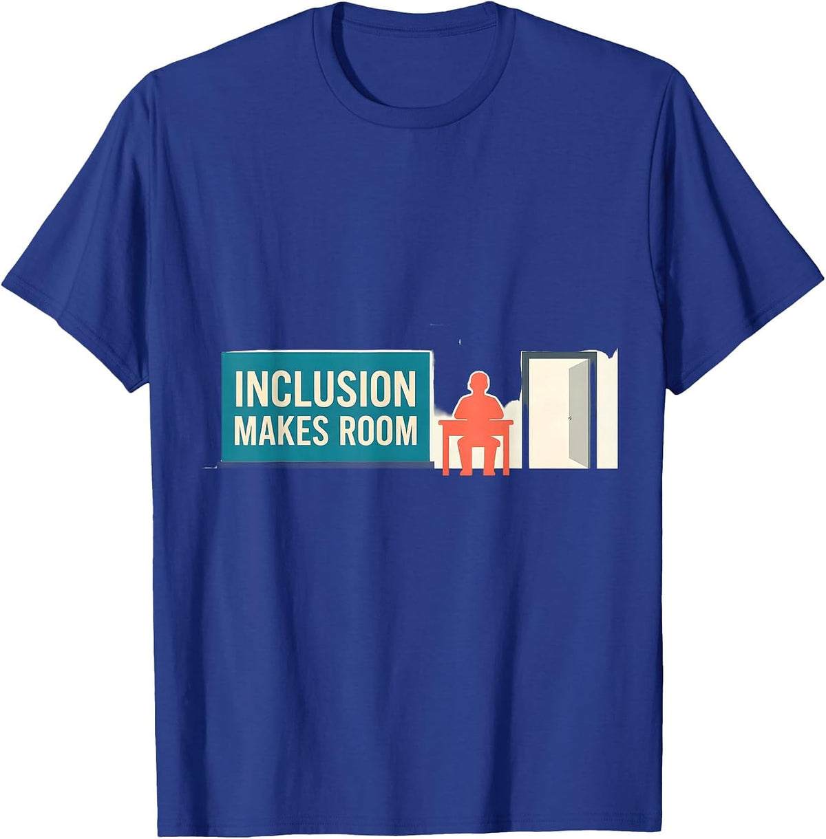 Men's Inclusion Makes Room Special Education Teacher Autism T-Shirt - Royal Blue