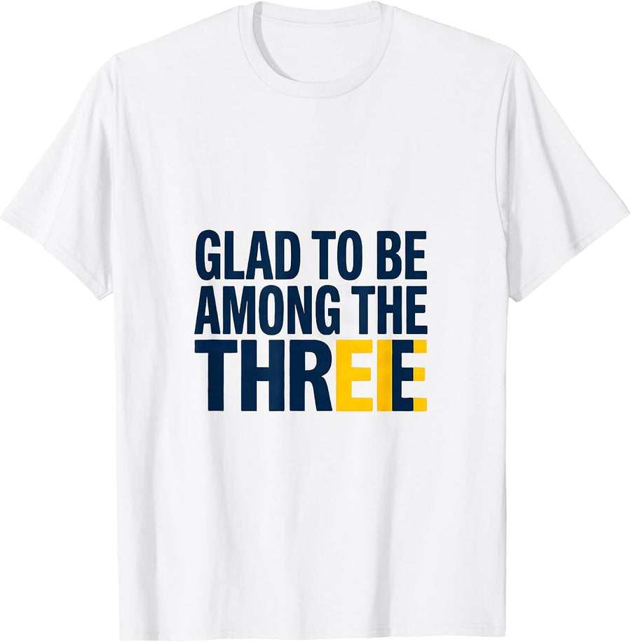 Men's Glad To Be Among The Three Minimalist Down Syndrome T-Shirt - White